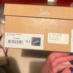 Christian Louboutin Tan Box with Red Dust Bag